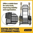 thumbnail image 4 of Garden Tool Organizer,Yard Tool Holder for Garage with Wheels,Garden Tool Cart, Shed Organization Stand Rack with Hooks,Lawn Tool Storage for Long-Handled Shovel,Broom,Rake,Farm Tools, 4 of 7
