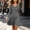 Dark Gray, variant on Fit & Flare Women Dress A Line Dresses Short Dress Plus Size Dresses for Curvy Under Dress Long Sleeve V-Neck Mini Gray Women Summer Dresses S