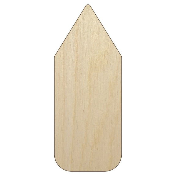 Pencil Solid School Wood Shape Unfinished Piece Cutout Craft DIY Projects - 4.70 Inch Size - 1/8 Inch Thick