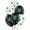 White with Black, variant on PMU Balloons PartyTex 11in Premium White and Black with All-Over Print Green Leaves Pack of 12
