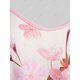 thumbnail image 3 of Top de Tirante Fino de Bloqueo de Color con Estampado de Flores de Talla Extra Rosegal  Camisetas sin mangas de talla grande, 3 of 5
