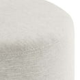 thumbnail image 4 of Callum 16" Round Woven Heathered Fabric Ottoman in Heathered Weave Ivory, 4 of 8