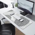 thumbnail image 2 of Long Mouse Pads for Desk,Gray Floral and Petal Pattern Desk Mats on Top Of Desks, Desk Mouse Pad Extra Large with 3mm Non-Slip Base and Stitched Edge for Gaming,Office,Work,Home 31.5"x11.8", 2 of 6