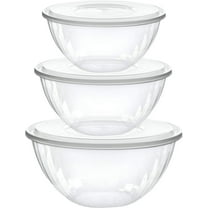 PLASTICPRO Plastic Bowls with Lids Combo Set Disposable Containers with Lids, 2 Pack