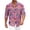 Pink, variant on Fgvctg Carnival Party Long Sleeve Button Down Shirts for Men V Neck Shirts Fashion Mask Print Collared Blouses Oversized Business Casual Outfits Hot Pink 3XL