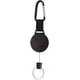 thumbnail image 1 of Robusto llavero retráctil con cable de acero de 65 cm, negro, 1 of 5