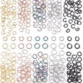 thumbnail image 1 of 300Pcs 5 Colors Stainless Steel Jump Rings Open Jump Rings Metal Rings Open Connector Rings, 1 of 8