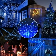GooingTop Solar String Outdoor Lights, 2-Pack Each 39.4 ft 100 LED Twinkle Fairy Lights with 8 Lighting Modes & Waterproof Function for Garden Patio Tree Decor (Blue)