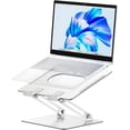 thumbnail image 1 of Adjustable Laptop Stand Ergonomic with Rotating Base Foldable & Portable Laptop Riser Compatible with MacBook Dell HP Lenovo and Other Laptops (Silver), 1 of 7