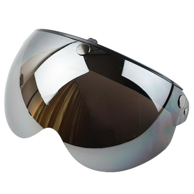 Universal 3 Snap Retro casco visera a prueba de viento protector solar media cara cascos de motocicleta visera