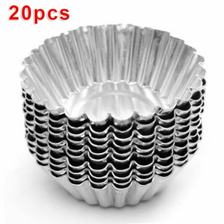

20Pcs Nonstick Egg Tart Mold Aluminum Alloy Mould Cake Bakeware Baking Tool
