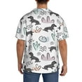 thumbnail image 3 of Balery Dachshund Dog Puppy Camisa Casual de Manga Corta con Botones para Hombre, Texturizada, Estilo Cubano, para Playa, Verano-Medium, 3 of 5