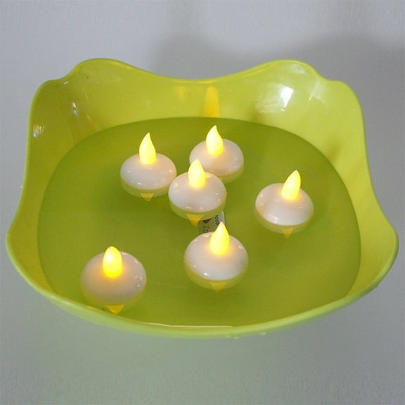 Masteelf 12Pcs LED Floating Candles in White for Decorative Use at Weddings and Events, 1.5 Inches