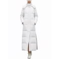 thumbnail image 6 of QSAWXQZ Women's Hooded Maxi Puffer Coat Long Sleeve Solid Winter Warm Side Split Casual Jacket Outerwear White 2XL, 6 of 6