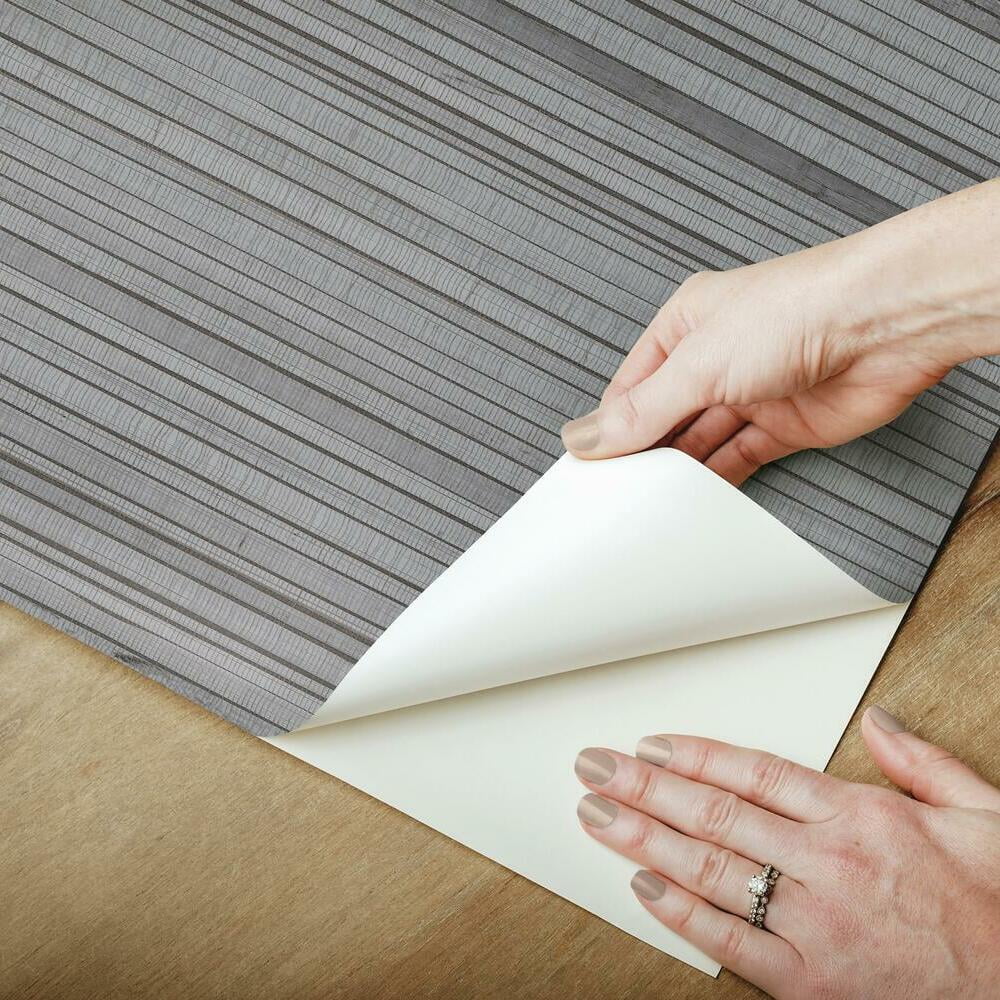 Faux Bamboo Grasscloth Peel and Stick Wallpaper