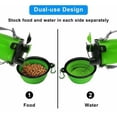 thumbnail image 2 of Botella de agua para perros con 2 cuencos plegables, portátil 2 en 1, botella de agua y comida para perros, gatos, mascotas, botella de viaje para caminar, hacer ejercicio, senderismo,, 2 of 5