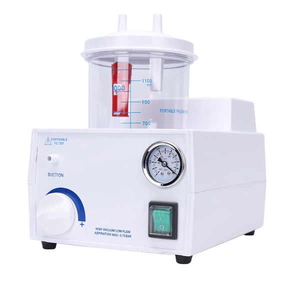 Loyalheartdy 1L Portable Dental Phlegm Suction Unit Electric Emergency Medical Vacuum Aspirator Machine 110V 90VA