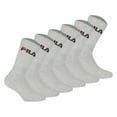 thumbnail image 1 of FILA Calcetines unisex, pack de 6 - calcetines de tripulación, de rizo, de tenis, deportivos (2x 3 pares) Gris 39-42, 1 of 3