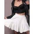 thumbnail image 4 of Women'S Pleated - Skirt Basic Casual High Waisted - Flared Mini - Skirts White XL, 4 of 8