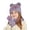 Dark Purple, variant on HNMKIU Kids Winter Knit Scarf Mittens Set Cozy Toddler Outdoor Playset Soft Warm Three-Piece Accessory Ensemble Purple - One Size