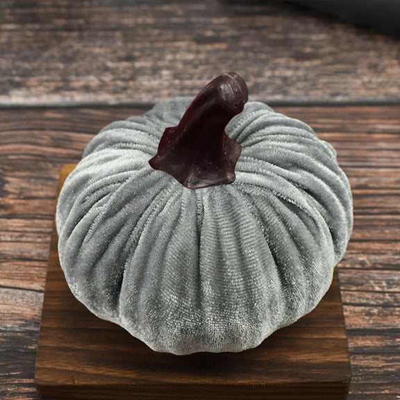 KCEHTA Velvet Pumpkin Decor, Small Velvet Pumpkins for Decorating, Halloween Pumpkin Decoration, Super Soft Stuffed Artificial Pumpkin Thanksgiving Decorative Pumpkins Home Fall Decor