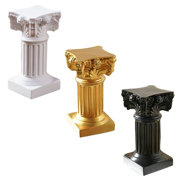 STRANDCHIC Mini Roman Pillar Home Decor Statues Set of 3 Resin Figurines