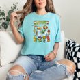 thumbnail image 2 of Colorful Louisiana Culture Symbols Collection, Chalky Mint Comfort Colors T-Shirt, Medium, 2 of 3