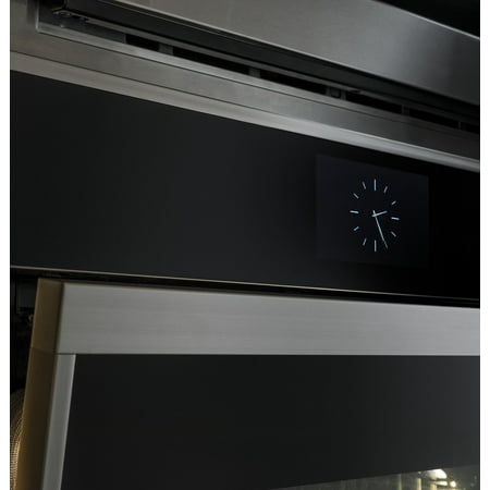 Monogram - Minimalist 30" Built-In Single Electric Convection Wall Oven with No-Preheat Air Fry - Stainless steel