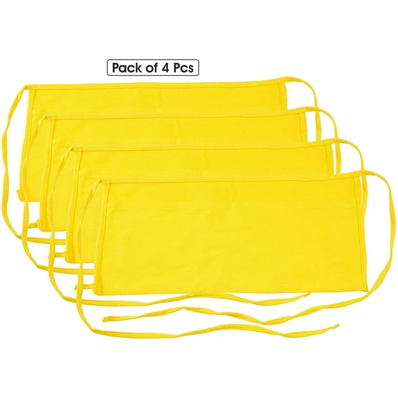 Graintex CA2027 - 2- Pocket Yellow Waist Apron (4 Pieces)