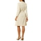 thumbnail image 3 of INSPIRE CHIC Vestido de Trabajo para Mujeres 2023 Elegante Vestido Midi con Cuello en V, Cinturón, Plisado y Botones Color Albaricoque XS, 3 of 6