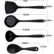 thumbnail image 2 of Juego de 4 utensilios de cocina de silicona, juego de utensilios de cocina de silicona, espátula, espumadera, cucharón y cuchara, espátula, juego de utensilios de cocina antiadherentes, 2 of 7