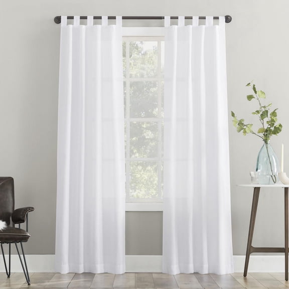Paquet de 2 panneaux de rideau semi-transparents à languettes Jensen Mainstays