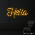thumbnail image 3 of Glowneon Hello Neon Sign, Hello Led Sign, Motivation Quotes Neon Light Wall Art, Party Decor, 3 of 5