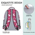 thumbnail image 5 of Unicorn and Moon Red Pattern Backpack for School, Cute School Bag with Adjustable Shoulder Straps and Padded Back, 15.3"x11"x6.7", 5 of 5