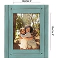 thumbnail image 3 of Americanflat 6x8 Rustic Picture Frame in Turquoise Blue with Textured Wood and Polished Glass - Horizontal and Vertical Formats for Wall and Tabletop - Farmhouse Style, 3 of 4