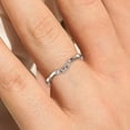 thumbnail image 4 of 0.12ct Tapered Baguette Diamond Moissanite Ring 10K Rose GoldMatching Band, 4 of 4