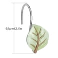 thumbnail image 5 of Dbuoem 12 Pcs Leaf Shower Curtain Hooks Shower Curtain Hangers Metal Shower Curtain Rings for Bathroom Decoration, 5 of 8