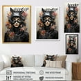 thumbnail image 4 of Designart "Catwoman Blooms in Feline Foliage II" Fashion Canvas Wall Art - Glam Pink Woman Hallway Wall Art Decor, 4 of 6