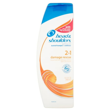 head & shoulders 2in1 Damage Rescue Pellicules shampooing et revitalisant, 13,5 fl oz