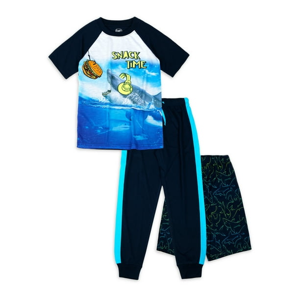 Wonder Nation Wonder Nation Boys Pajama Sleep Set, 3Piece Set, Sizes