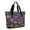 Rainbow Halloween Pumpkins, variant on Tote Bag for Women - Skull Flower Halloween Pattern Shoulder Bag - Large Utility Work Duffle Bag with Zipper Handbag for Travel, Work, Sprots
