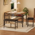 thumbnail image 2 of Space-Saving Dining Table Set for 4,Modern Table with Upholstered Bench & 2 Stools,Perfect for Small Apartments, Studios, or Breakfast Nooks, 2 of 8