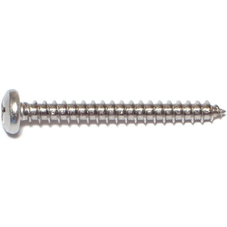 

#12 x 2 18-8 Stainless Steel Phillips Pan Head Sheet Metal Screws SMSPSS-427