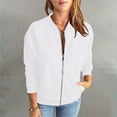 thumbnail image 2 of Nmmued Zip Up Sweatshirt Women, Womens Sweatshirts No Hood, Lightweight Jacket Women, Workout Jackets for Woman, Lightweight Sweatshirts for Women, White XL, 2 of 9