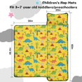 thumbnail image 5 of Yellow Dinosaurs Palms Pattern Teens Toddler Nap Mat with Pillow, Sleeping Mat Bag for Preschool Daycare 60"x20", 5 of 6