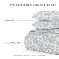 thumbnail image 4 of Noble Linens 3-Piece Light Gray Abstract Garden Print Comforter Set, King/CalKing, 4 of 10