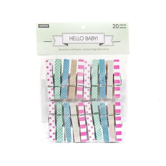 Hello Baby! Épingles à linge décoratives
