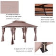 thumbnail image 3 of Outsunny 9.2 ft x 9.75 ft Outdoor Soft Top Gazebo W/ Curtains, Patio Gazebo, 77 lbs., Khaki, 3 of 10