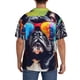 thumbnail image 3 of Fotbe Rainbow Bulldog Sunglasses Camisa Estampada de Manga Corta para Hombre, Casual de Verano, Estilo Playero, Sin Arrugas-Large, 3 of 5