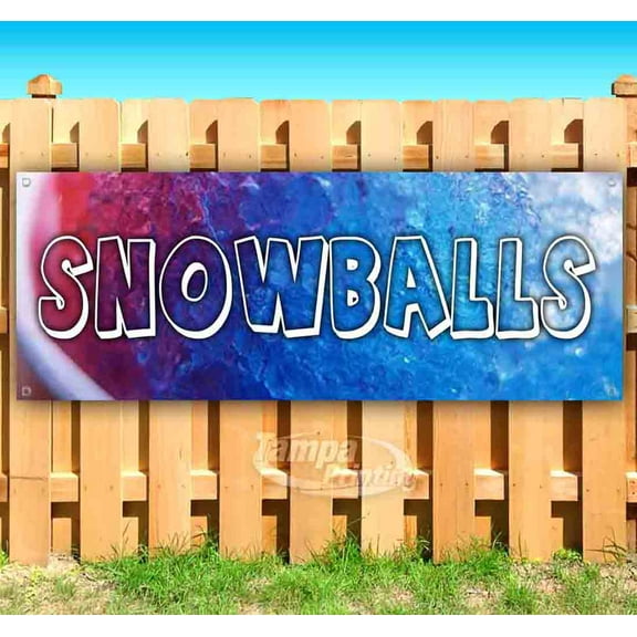 Snowballs 13 oz Vinyl Banner With Metal Grommets
